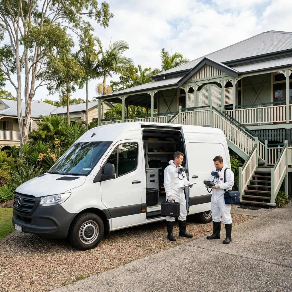 Forensic Cleaning QLD unmarked service van outside a Queensland home